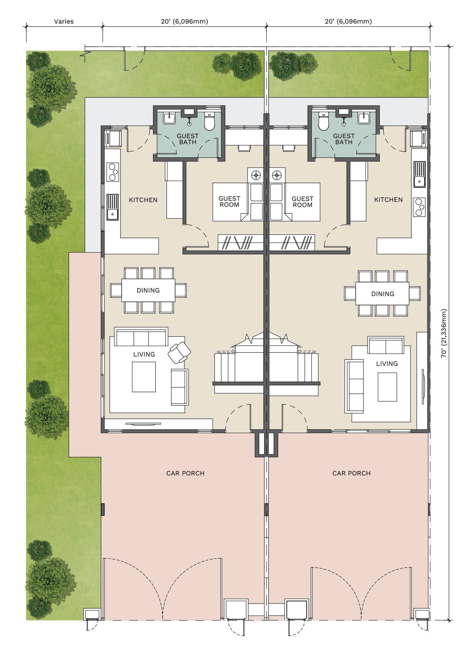 Type A 20x70 Ground Floor